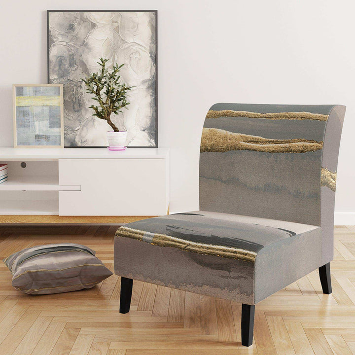 Glamorous Morning Fog II Modern Glam Accent Chair
