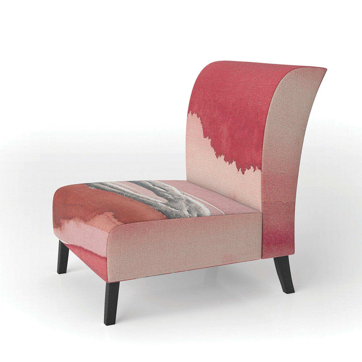 Metallic Glam on Red Modern Glam Accent Chair