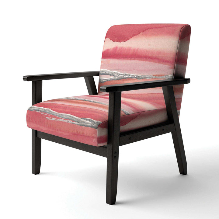Metallic Glam on Red Modern Glam Accent Chair