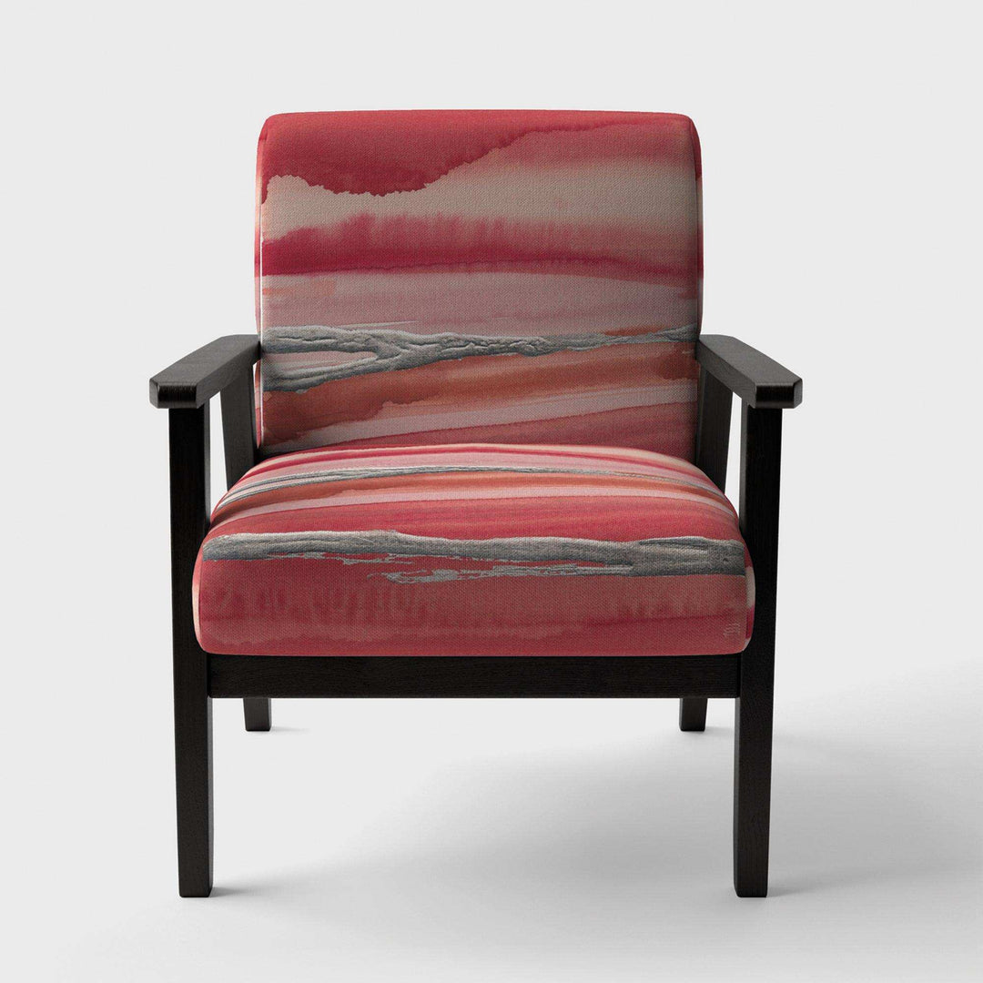 Metallic Glam on Red Modern Glam Accent Chair