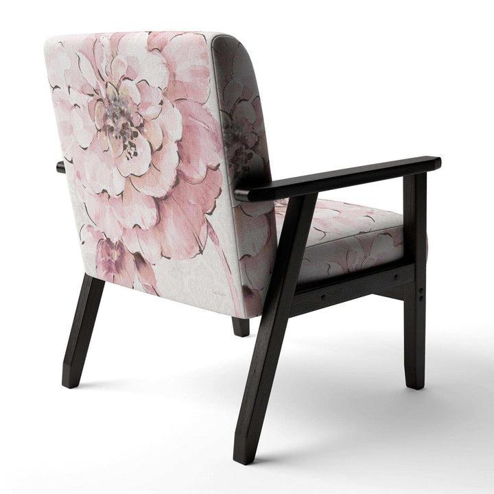 Indigold Shabby Peonies Pink Farmhouse Accent Chair