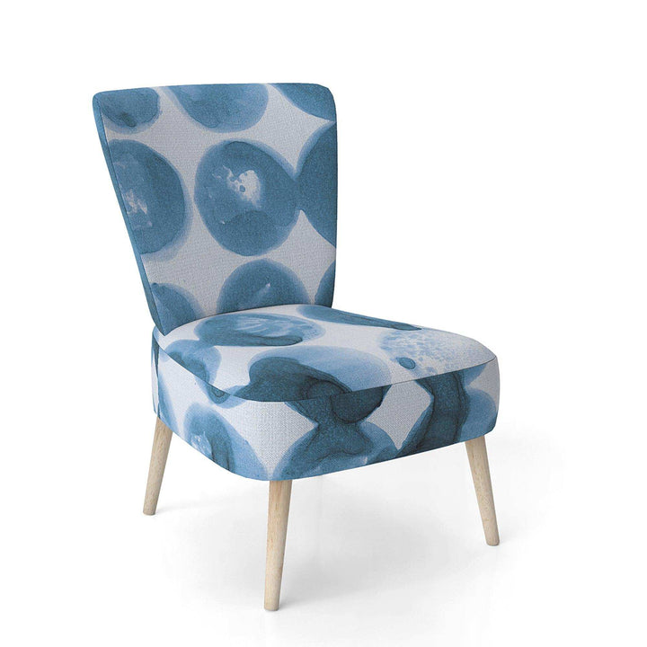 Indigo watercolor geometrical VII Contemporary Accent Chair