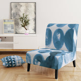 Indigo watercolor geometrical VII Contemporary Accent Chair