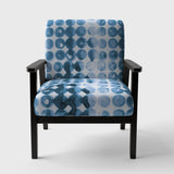 Indigo watercolor geometrical VII Contemporary Accent Chair