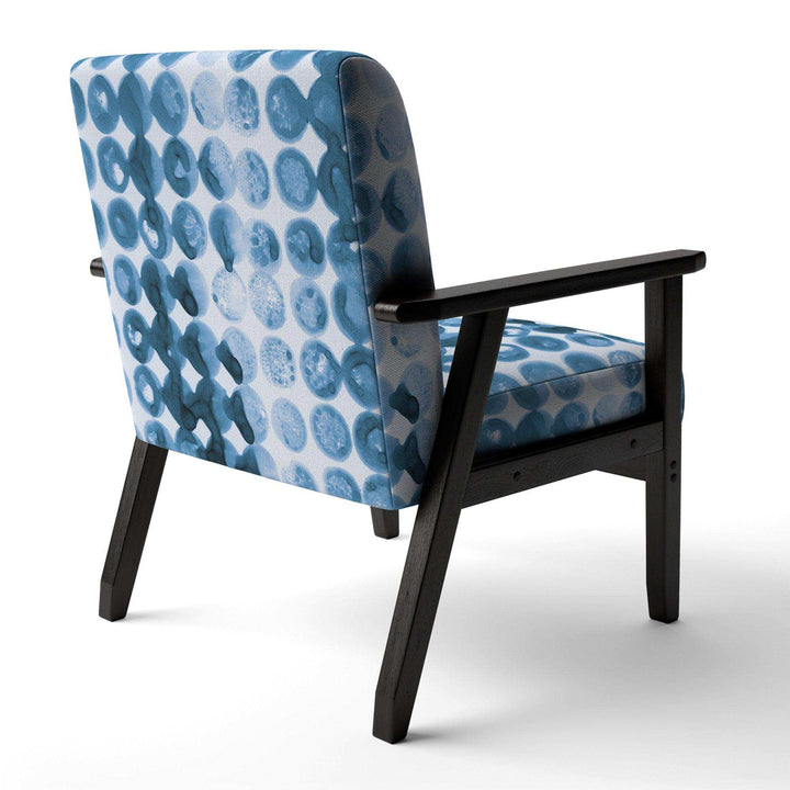 Indigo watercolor geometrical VII Contemporary Accent Chair