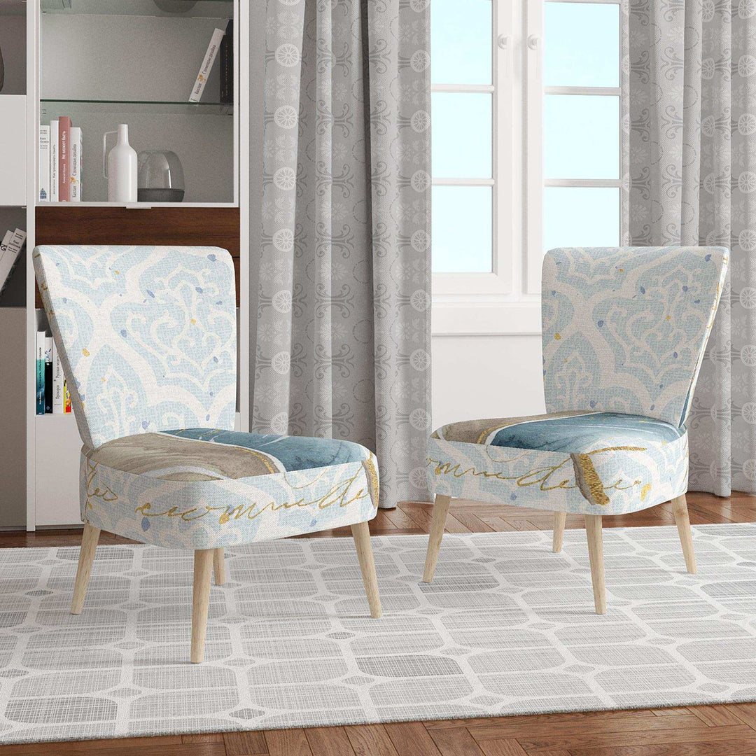 Fields of Gold Watercolor Flower IV Traditional Accent Chair