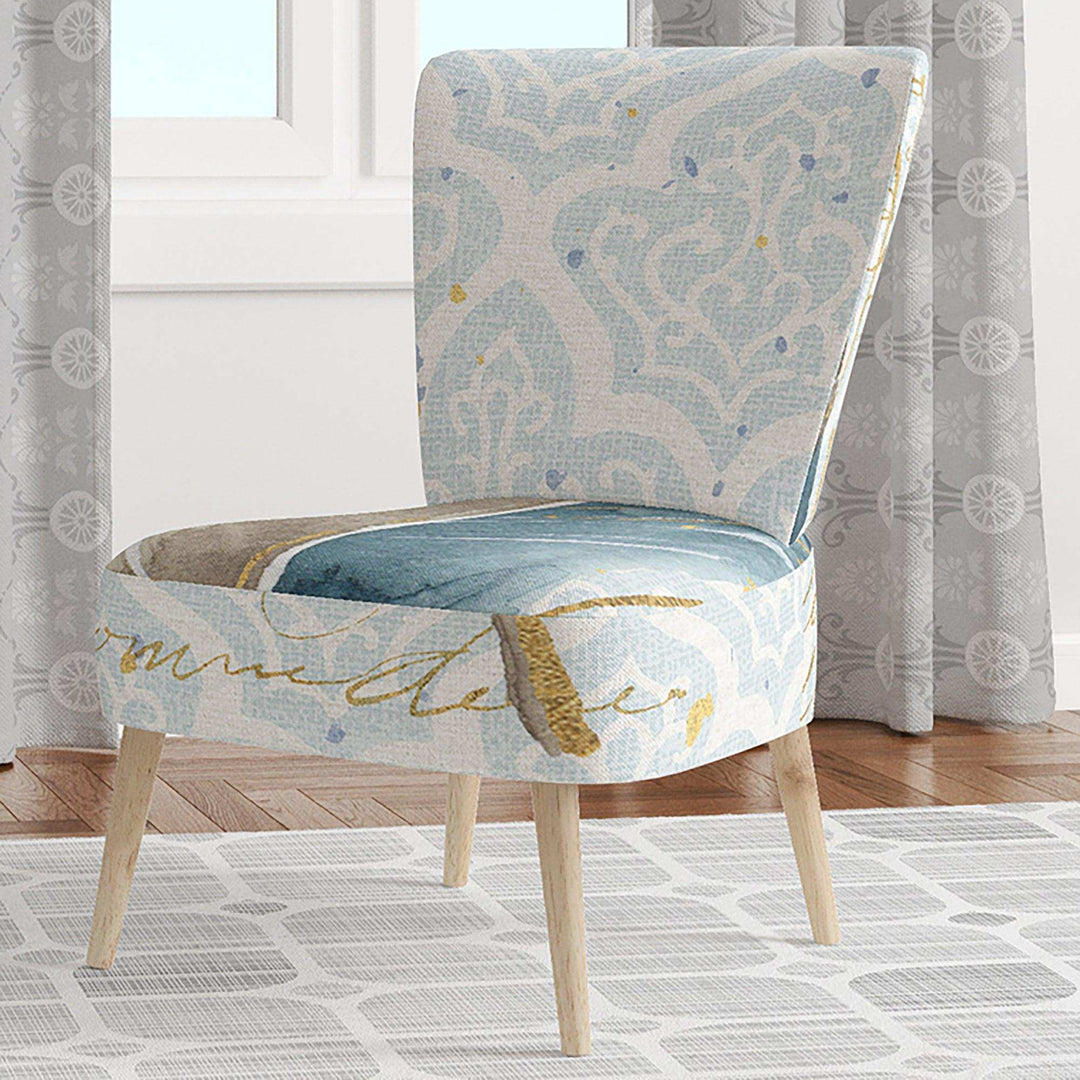 Fields of Gold Watercolor Flower IV Traditional Accent Chair