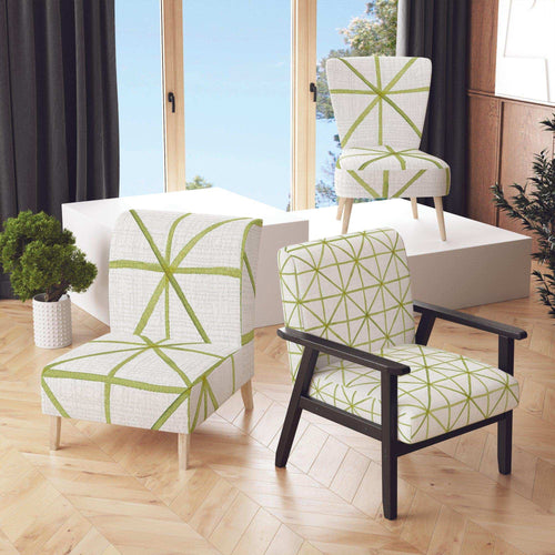 geometric Green Triangle II - Mid-Century Modern Accent Chair