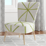 geometric Green Triangle II Mid-Century Accent Chair