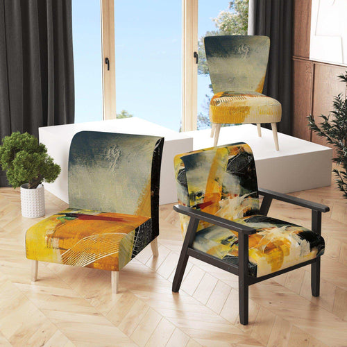 End of the Orange Rainbow II - Traditional Accent Chair