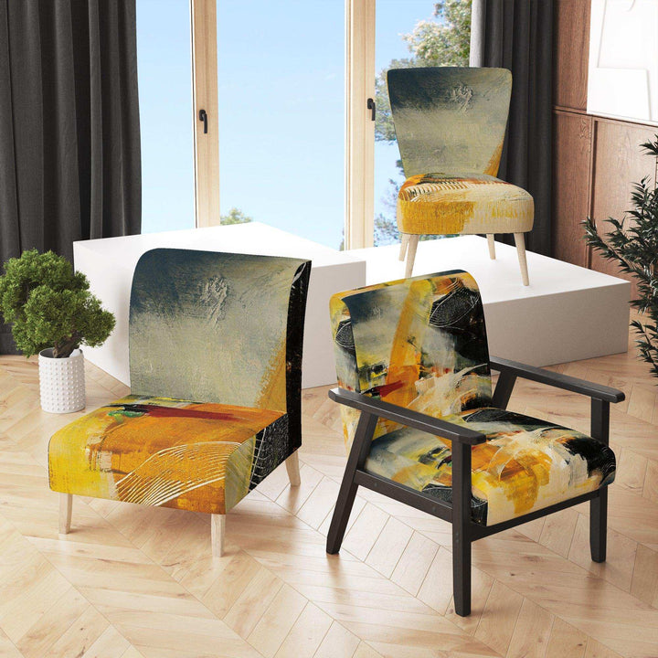 End of the Orange Rainbow II Modern Accent Chair