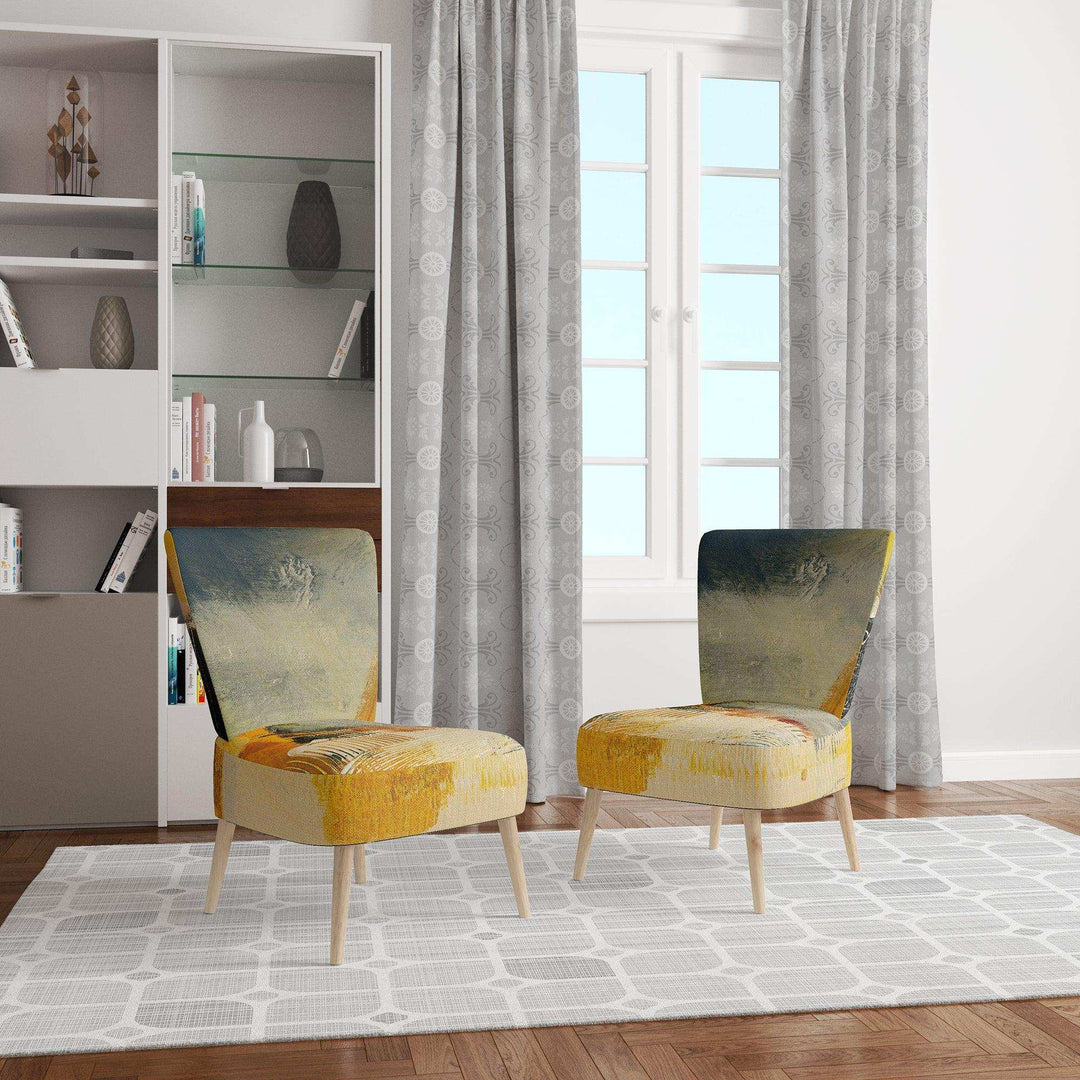 End of the Orange Rainbow II Modern Accent Chair