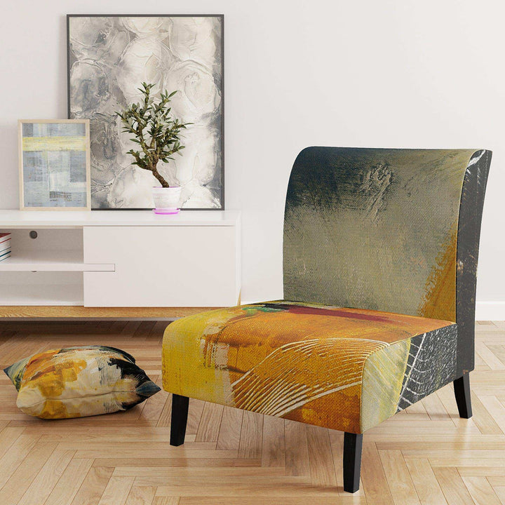 End of the Orange Rainbow II Modern Accent Chair