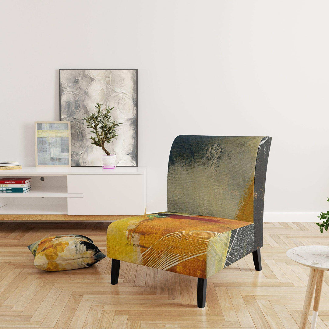 End of the Orange Rainbow II Modern Accent Chair