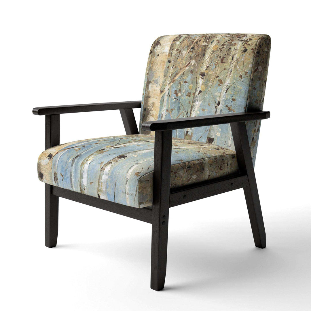 White Birch Forest I Modern Farmhouse Accent Chair