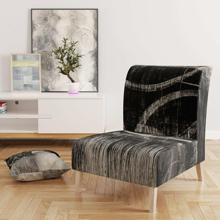 A Geometric Day I - Mid-Century Modern Accent Chair