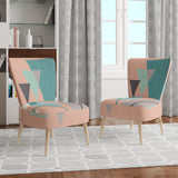 Geometric hexagons Pattern I Transitional Accent Chair