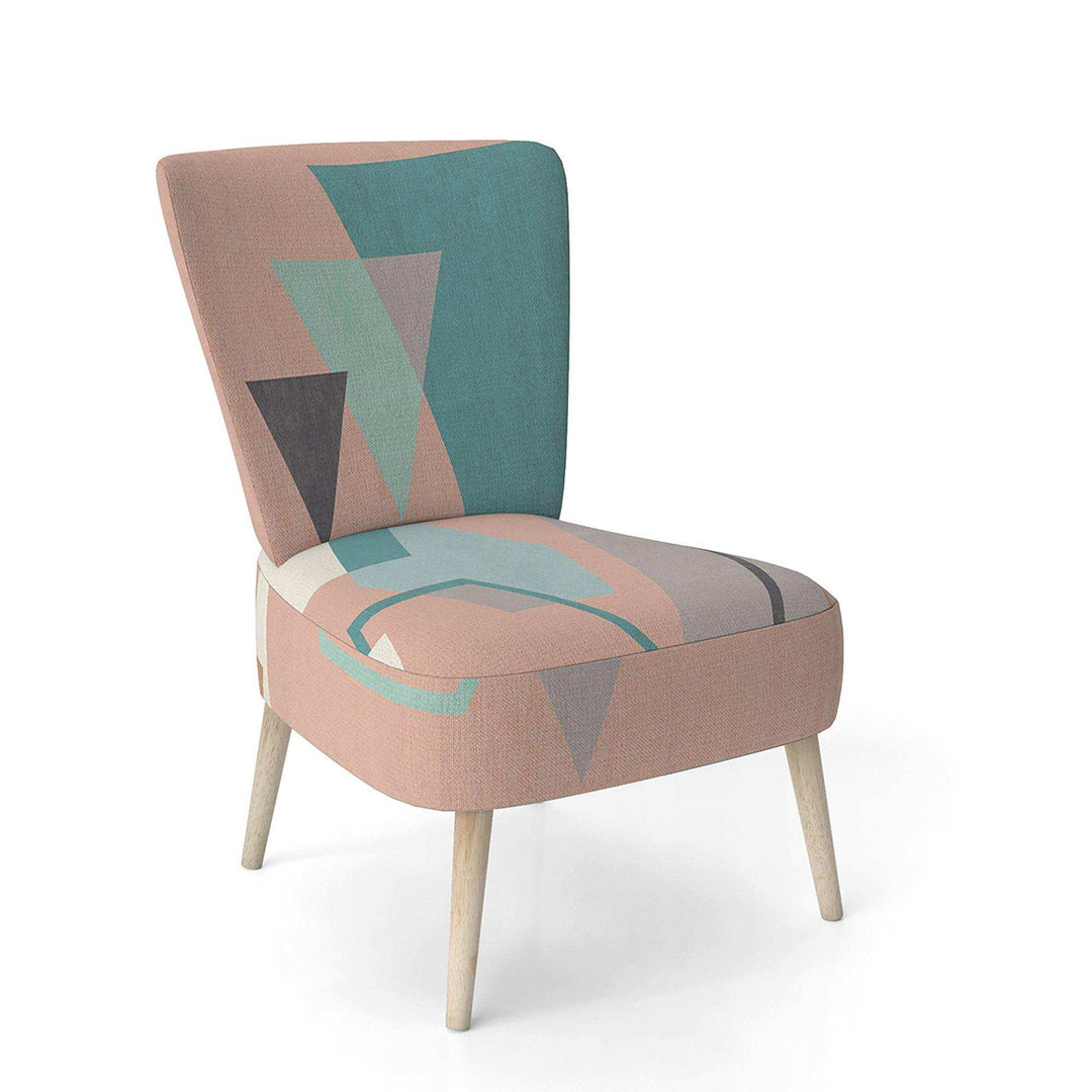 Geometric hexagons Pattern I Transitional Accent Chair