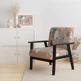 Geometric hexagons Pattern I Transitional Accent Chair