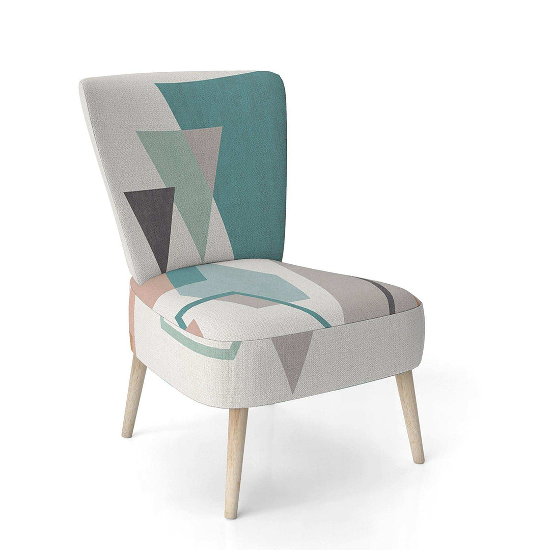 Geometric hexagons Pattern VI Transitional Accent Chair