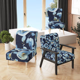Indigold metallic Flower Pattern Floral Upholstered Accent Chair