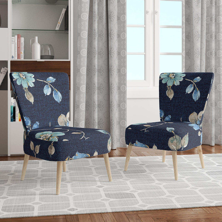 Indigold metallic Flower Pattern - Traditional Accent Chair