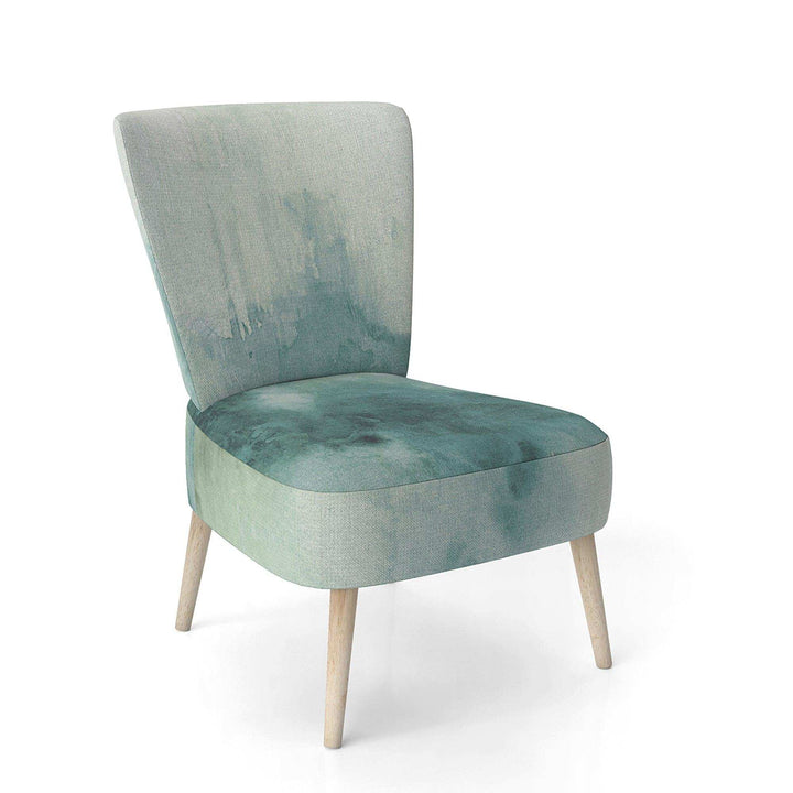 Lost into the Blue Mid-Century Accent Chair