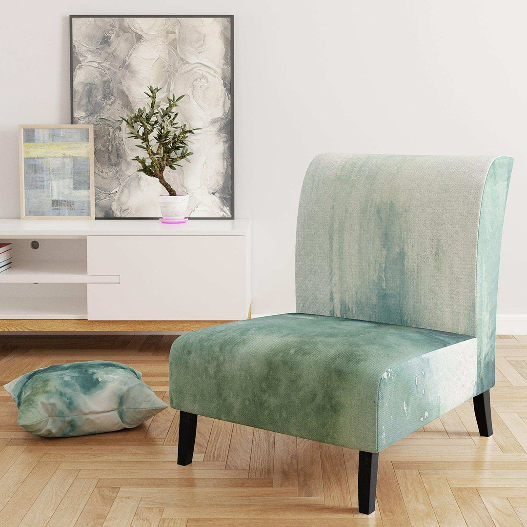 Lost into the Blue Mid-Century Accent Chair