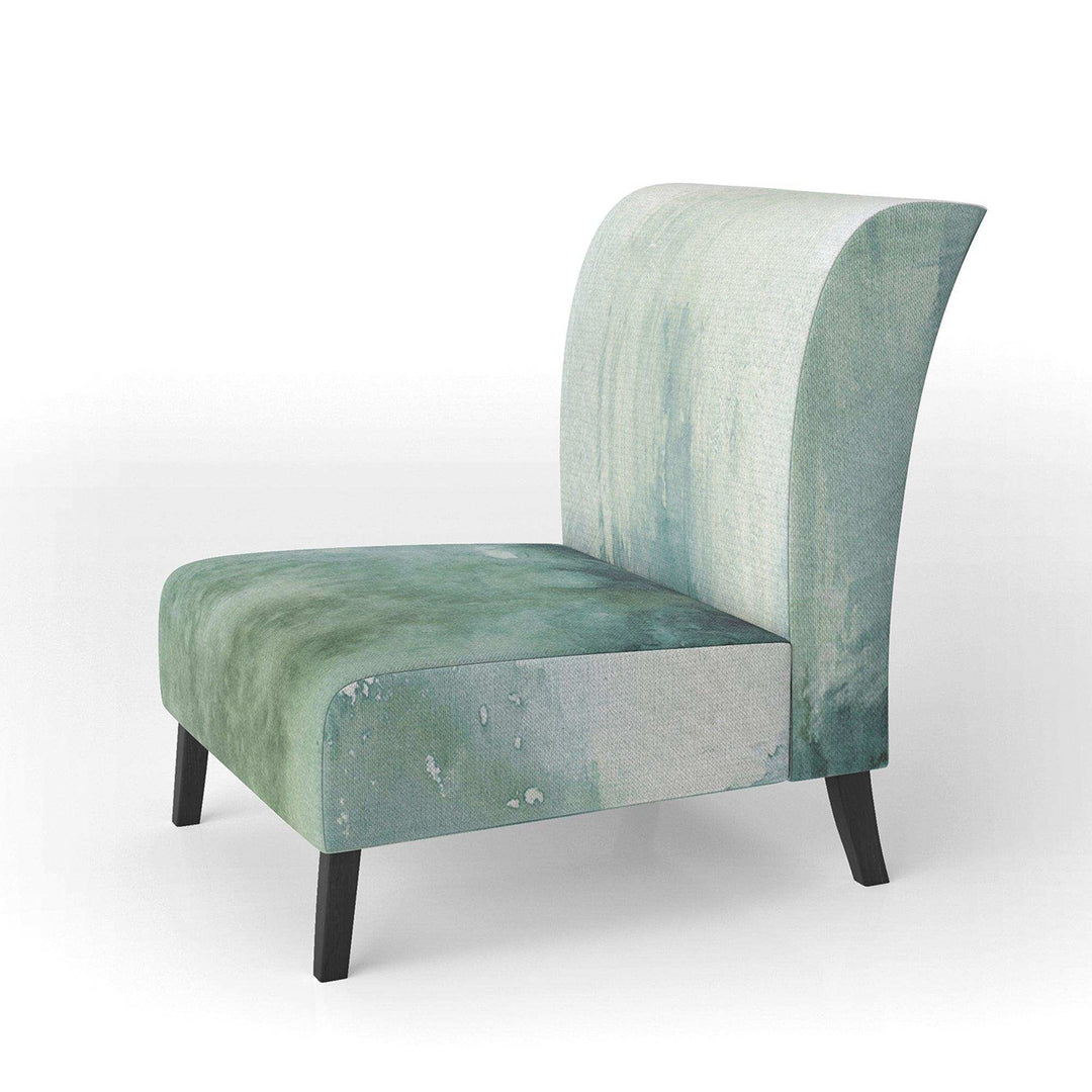 Lost into the Blue Mid-Century Accent Chair