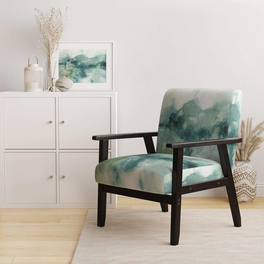 Lost into the Blue Mid-Century Accent Chair