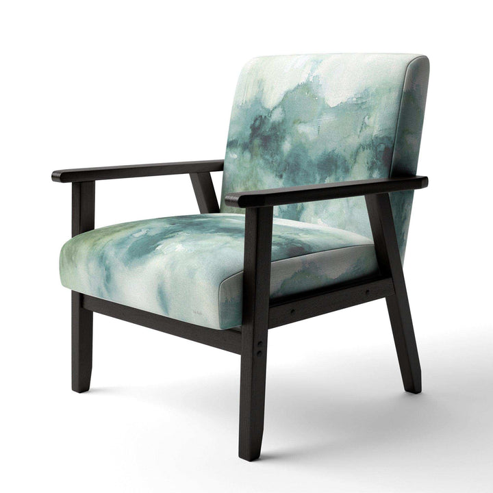 Lost into the Blue Mid-Century Accent Chair