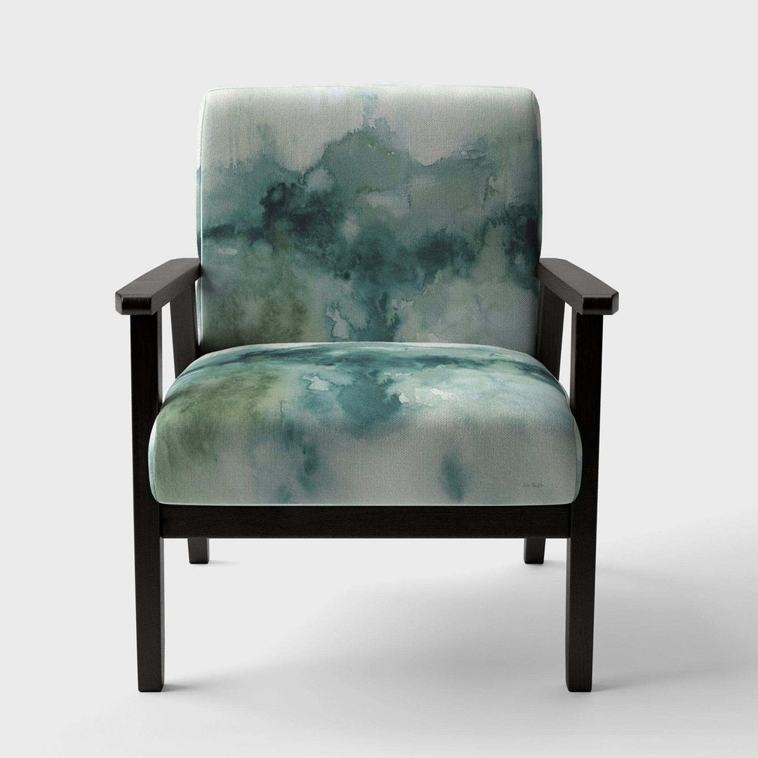 Lost into the Blue Mid-Century Accent Chair