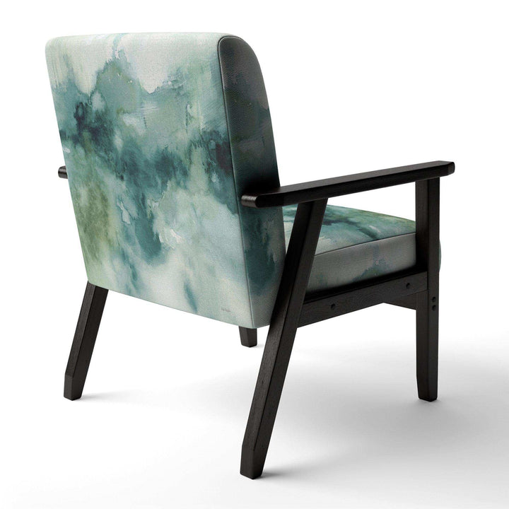 Lost into the Blue Mid-Century Accent Chair