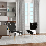 Black & White Crossing Paths I Modern Accent Chair
