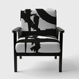Black & White Crossing Paths I Modern Accent Chair