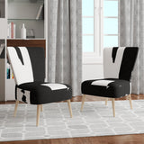 Black & White Crossing Paths II Modern Accent Chair