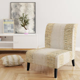 Gold Glam Stipes Pattern Modern Glam Accent Chair