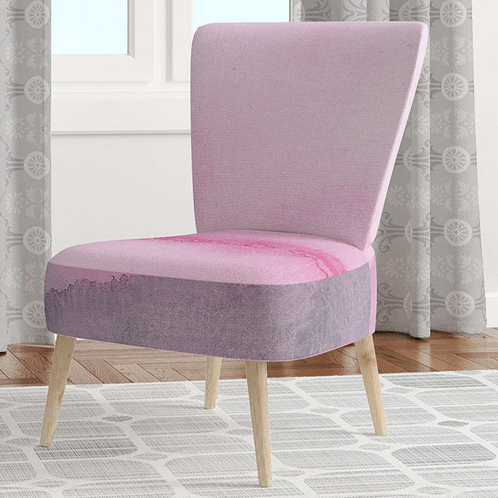 Pink Abstract Watercolor Shabby Chic Accent Chair