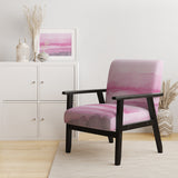 Pink Abstract Watercolor Shabby Chic Accent Chair
