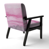 Pink Abstract Watercolor Shabby Chic Accent Chair