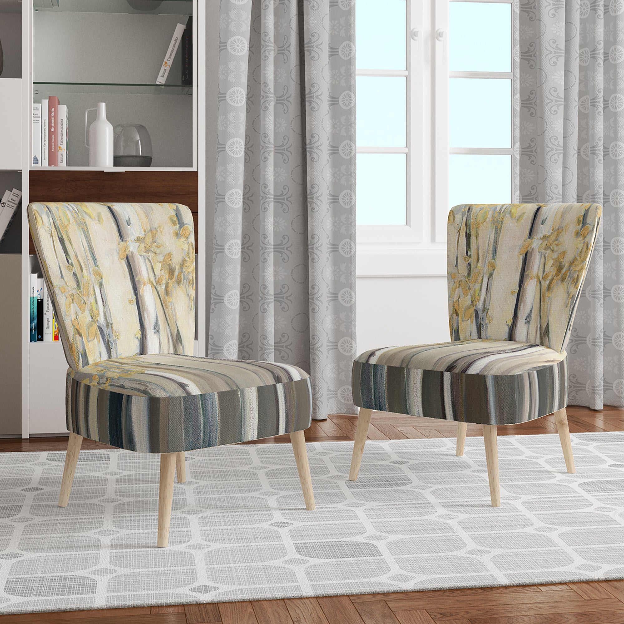 Golden Birch Forest I Landscapes Accent Chair