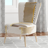 Abstract Gold Birch Trees I Modern Accent Chair Side Chair