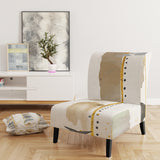 Abstract Gold Birch Trees I Modern Accent Chair Slipper Chair
