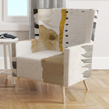 Abstract Gold Birch Trees I Modern Accent Chair Arm Chair