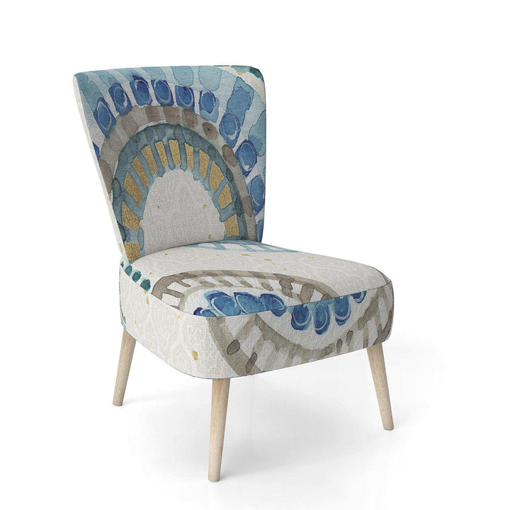 Modern Gold Timetable II Mid-Century Accent Chair