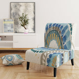 Modern Gold Timetable II Mid-Century Accent Chair