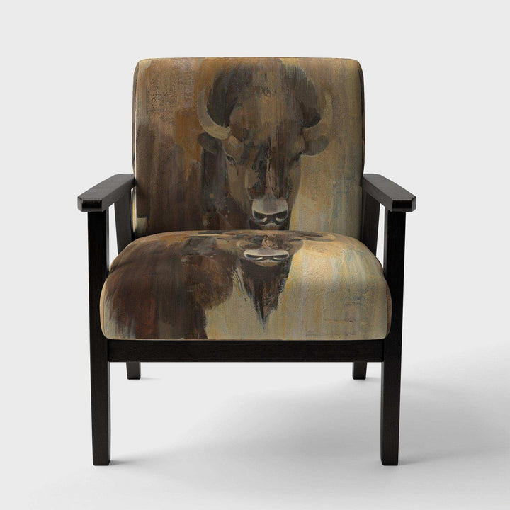Into the Wild Gold Buffalo Modern Farmhouse Accent Chair