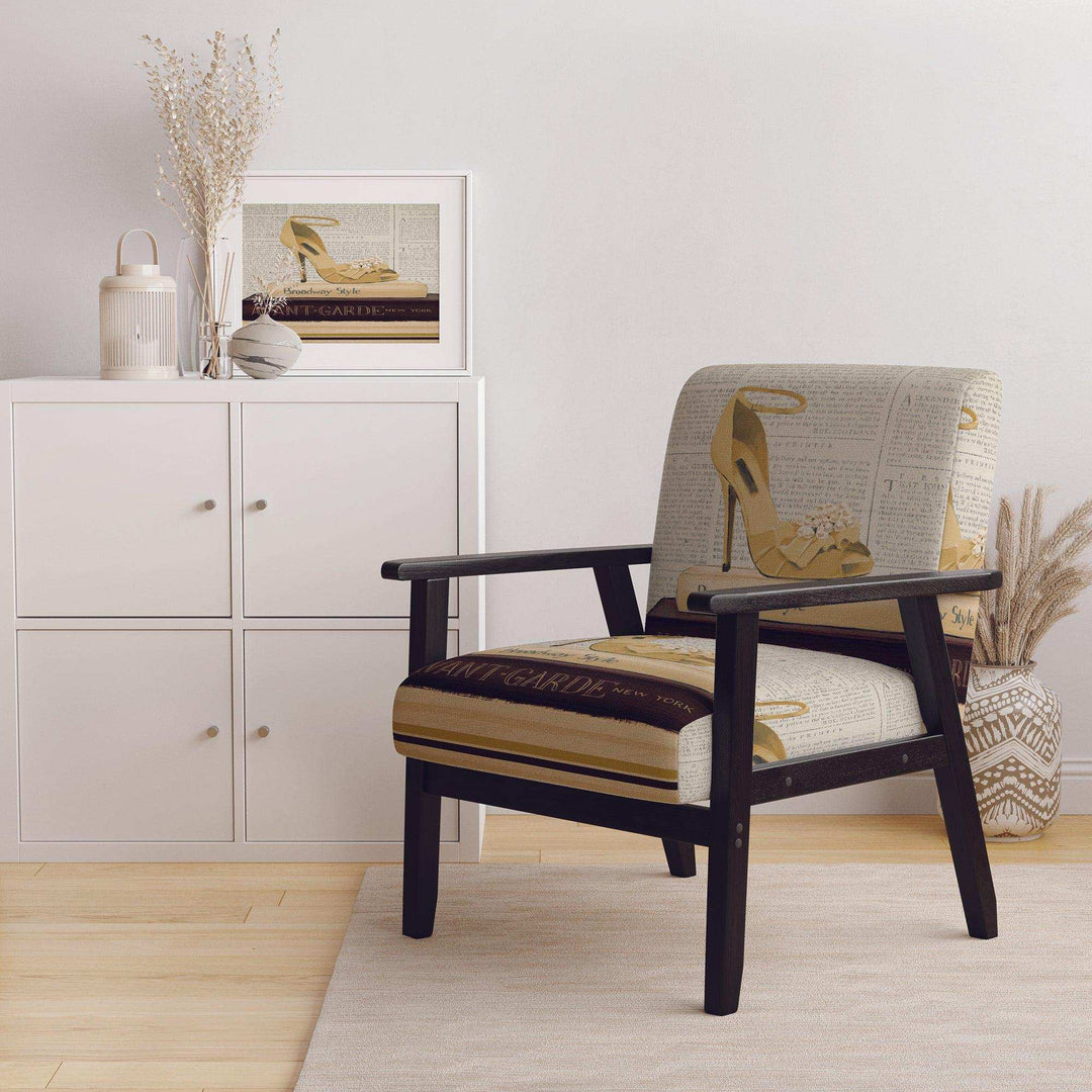 Gold Fashion High Hells III Glam Accent Chair