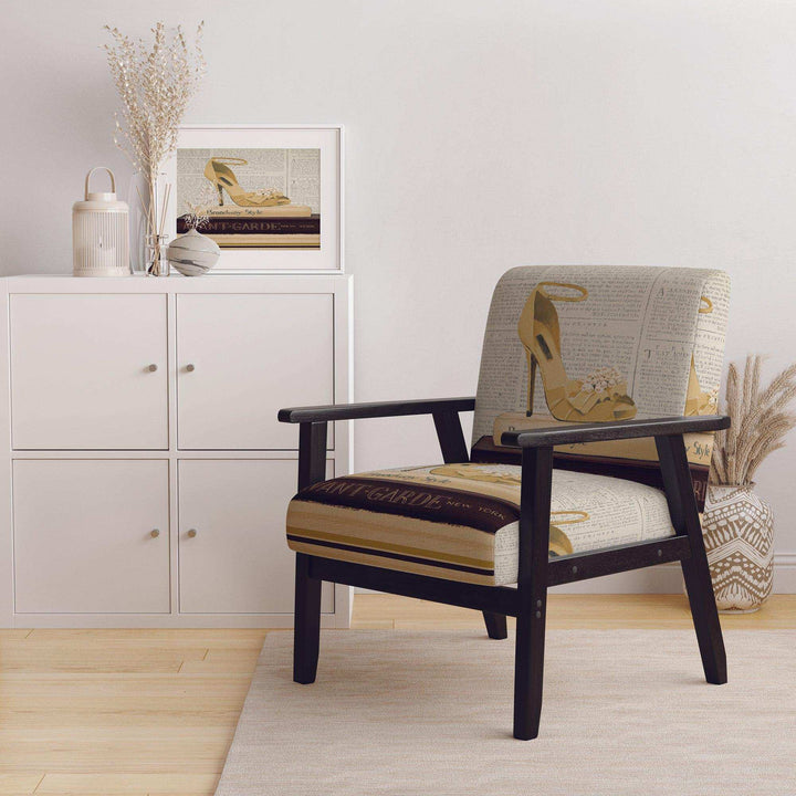 Gold Fashion High Hells III Glam Accent Chair