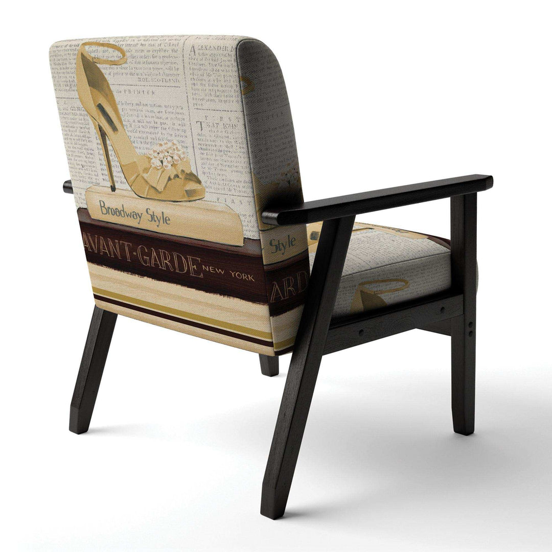 Gold Fashion High Hells III Glam Accent Chair